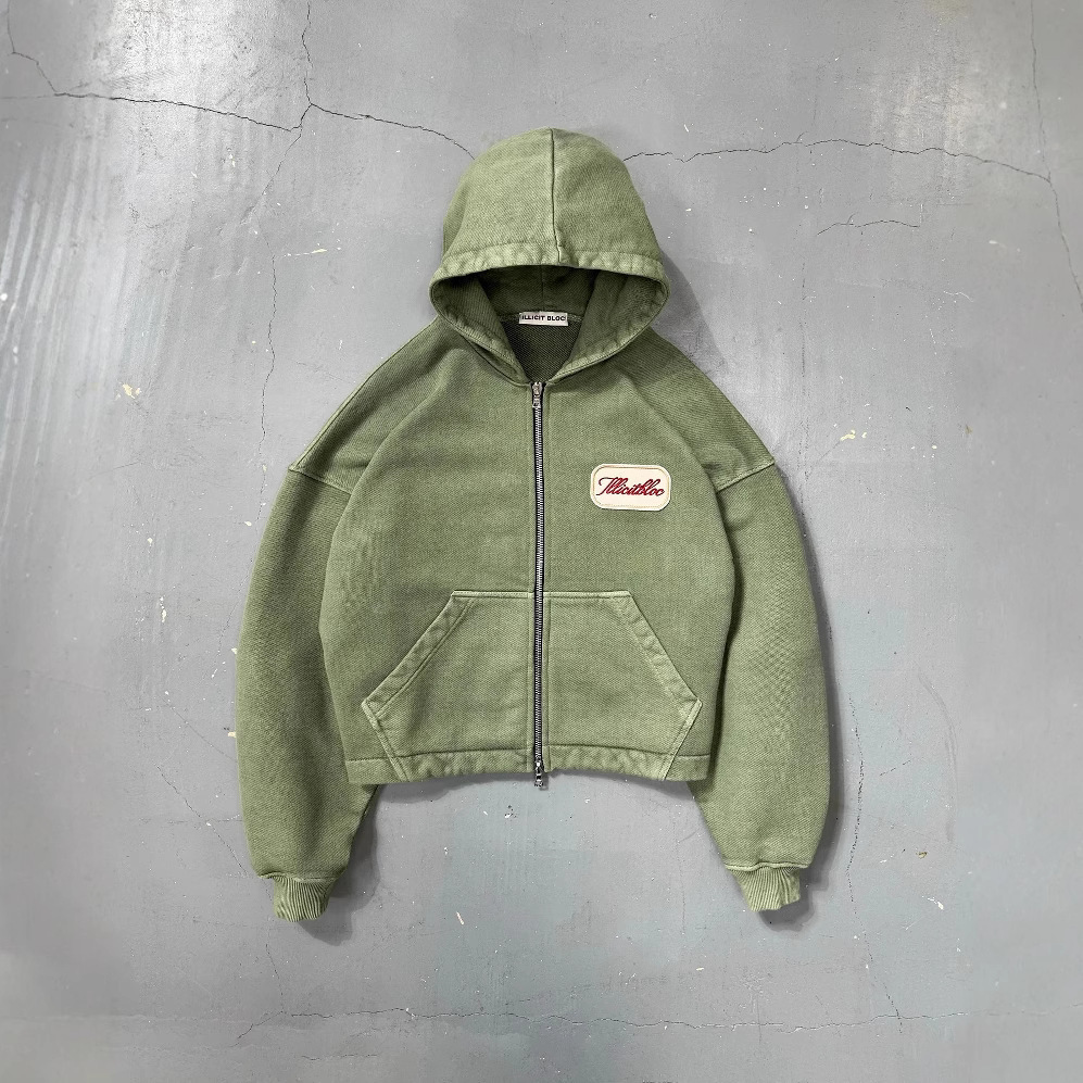 Fashion Trendy New Letter Hooded Zipper Sweatshirt Men's Y2K Hip-Hop Retro Harajuku Couple Sports Hoodie