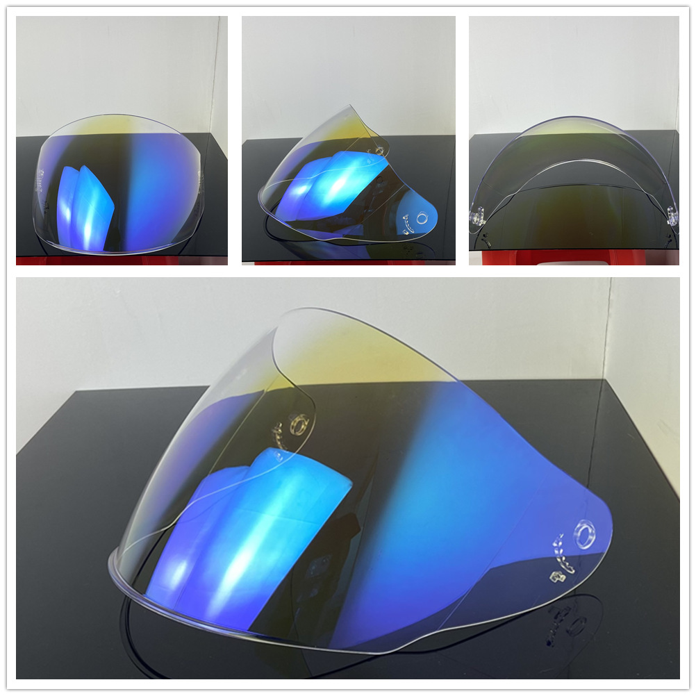 Four-Quarter and Three-Half Helmet Lenses for Day and Night, Suitable for Of608 Electric Vehicle Helmet Lenses, Sun Protection Electroplating