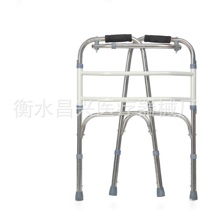 Ayuda para caminar de acero inoxidable con ruedas ayuda para caminar ancianos rehabilitación ayuda para caminar viajes auxiliar ayuda para caminar plegable