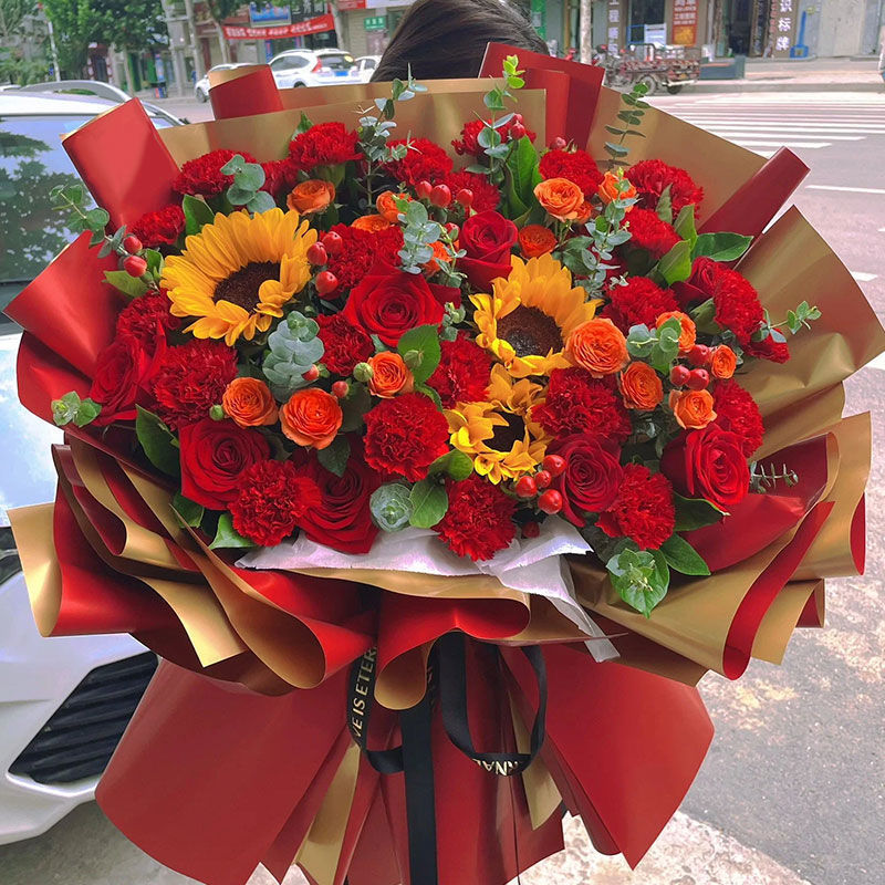 新居への引っ越し、ローズフラワーエクスプレス、市内全土の誕生日、大晦日、誕生日のお祝いに本物の花|undefined