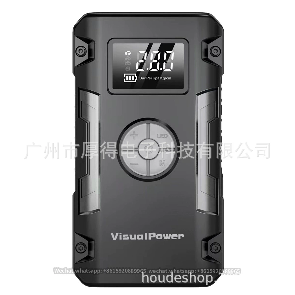 Автомобильный воздушный насос, многофункциональный автомобильный аварийный источник питания, встроенный воздушный насос, универсальное освещение, автомобильный аварийный светильник