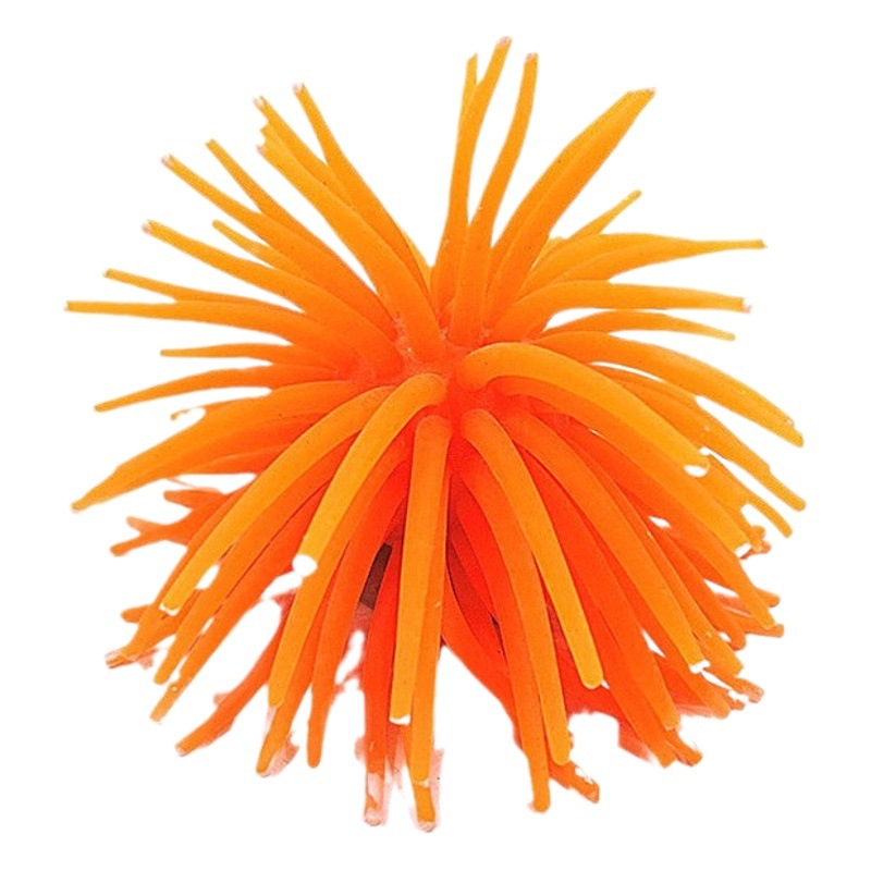 Artificial erizo de mar tanque de peces tanque de simulación de paisaje de erizo de mar bola colorido suave coral plantas acuáticas acuario natación peces adornos al por mayor