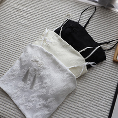 [比正]2024夏新款中式國風提花小吊帶背心內搭打底外穿帶胸墊1364