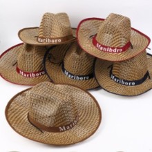 夏季遮阳西部牛仔草帽男士防晒透气遮阳登山钓鱼帽景区帽子批发