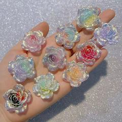 【爆闪卷心五瓣花】卡30mm  萤火虫夜光 手工DIY饰品-