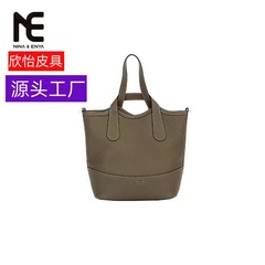 【朱珠同金】NINA ENYA/ニーナ恩雅吊りかごバッグバスケット本革ショルダーバッグ女性新製品