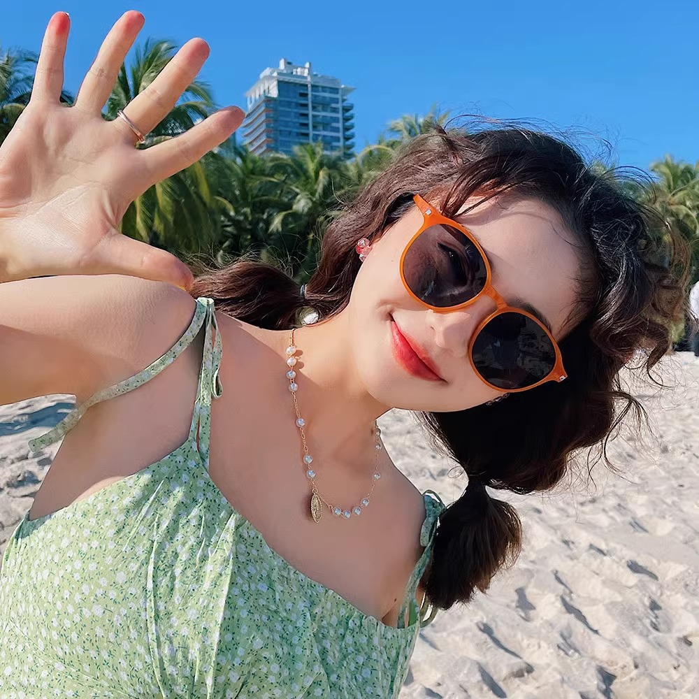 2020 nueva moda estilo coreano gafas de sol Internet celebridad mismo estilo gafas de sol lisas 3386Zn