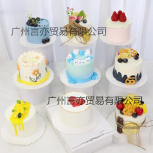 (7天发货）蛋糕模型仿真网红流行4寸-8寸生日假蛋糕橱窗摆设样品