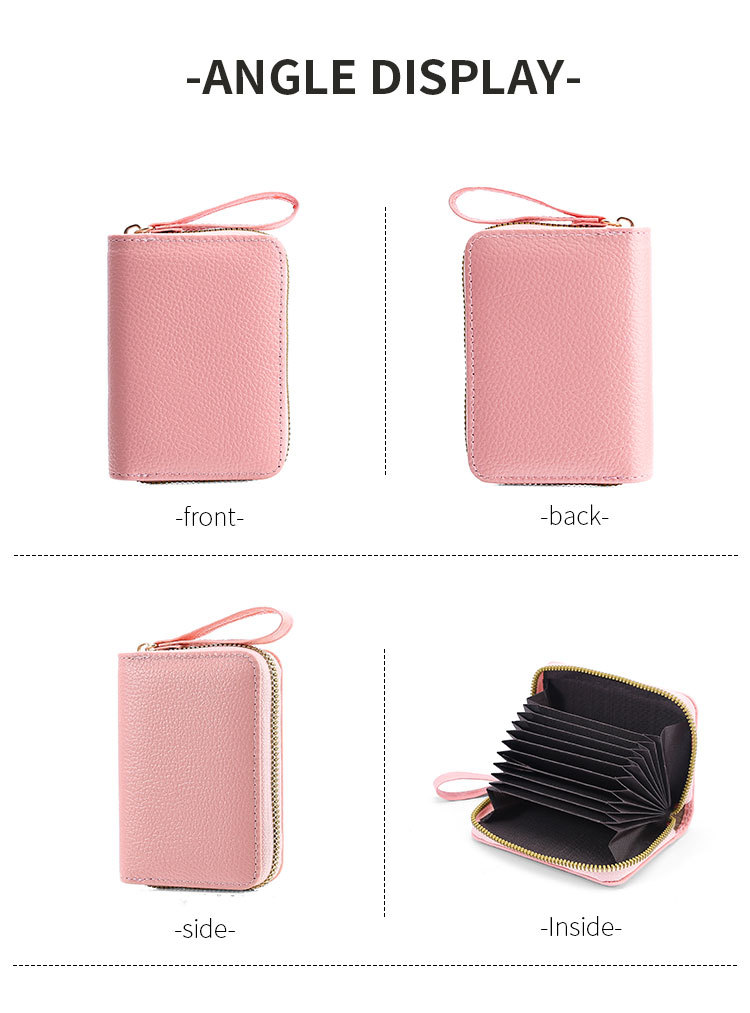 45g Weight Synthetic Leather Lining Material Zipper Closure Type Card Holder Bags Type Daily Occasion Pu Leather Material Solid Color Pattern All Seasons Season Unisex Gender Casual, Sweet Style Square Shape Unisex Solid Color Pu Leather Zipper Card Holders 6