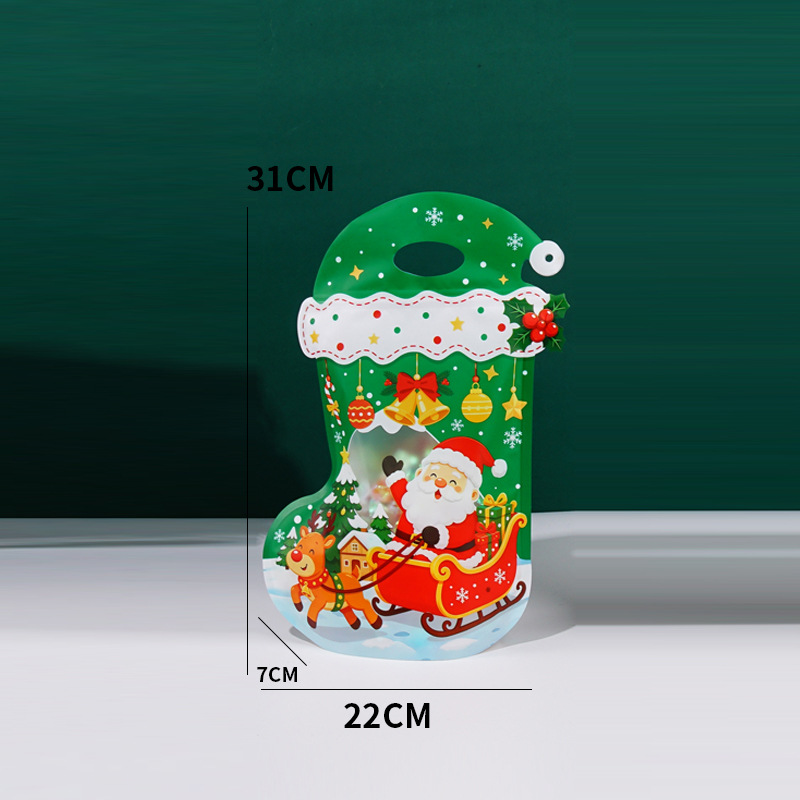 2026 nuevas bolsas de regalo de calcetines de Navidad embalaje de dulces autosuficientes bolsas de regalos de vacaciones creativas bolsas de aperitivos