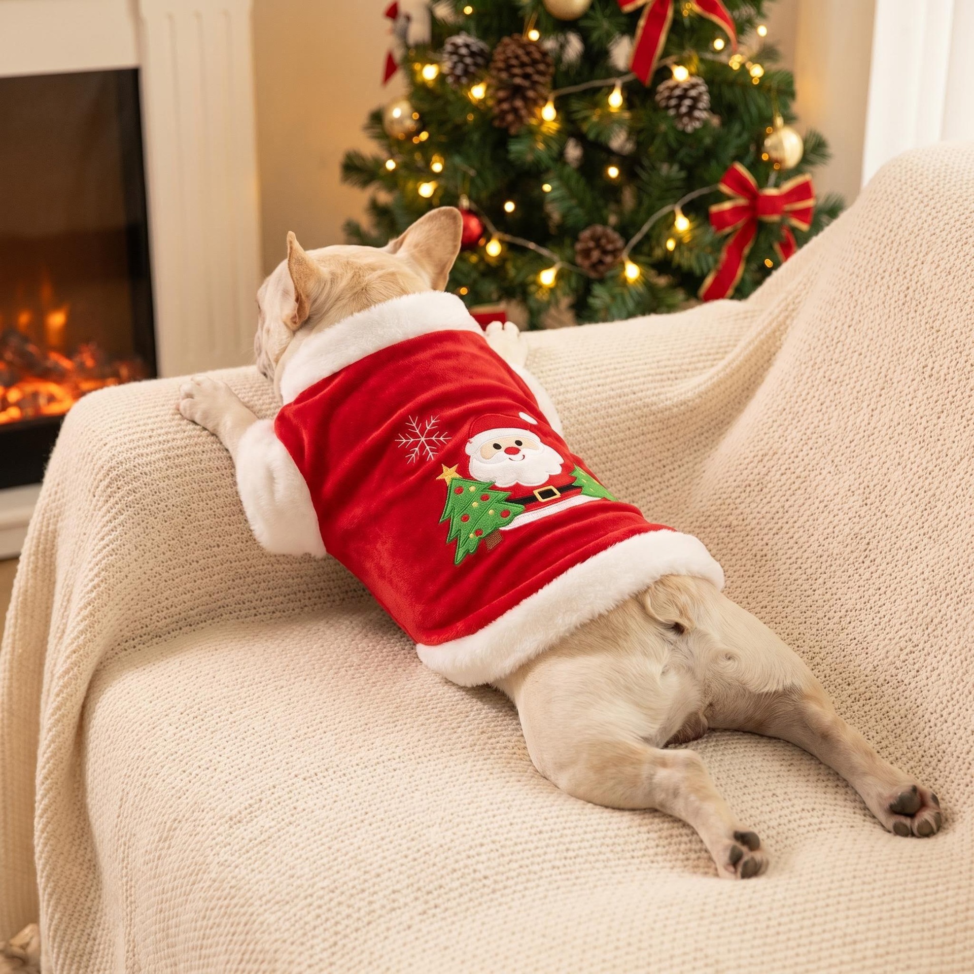 Pull de noël pour chien pull polaire chaud pour animal de compagnie_voghion.com