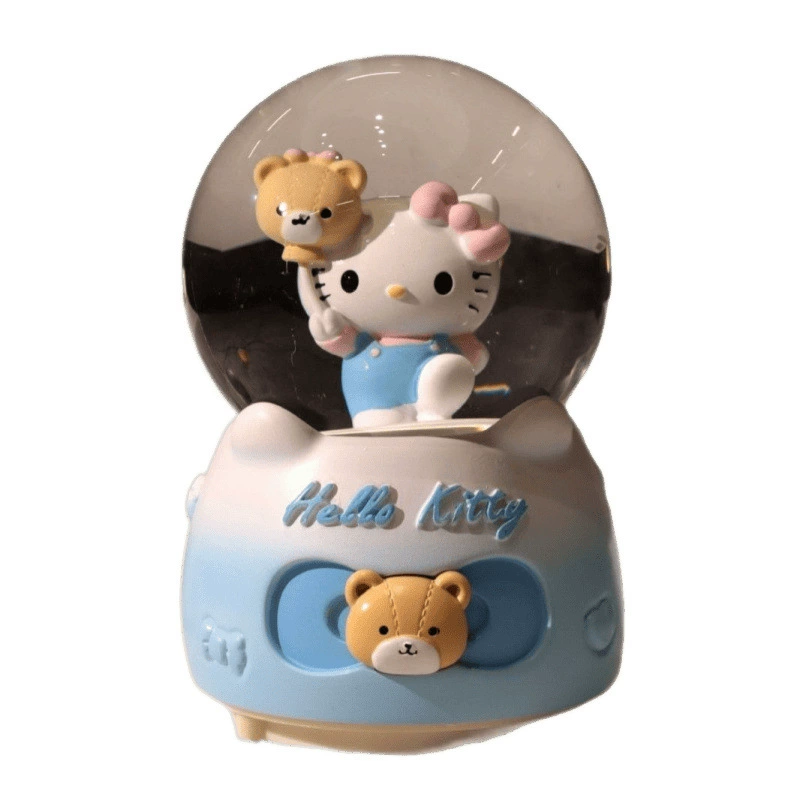 Hello Kitty, воздушный шар, вращающаяся музыкальная шкатулка для детей-принцесс, подарок на день рождения