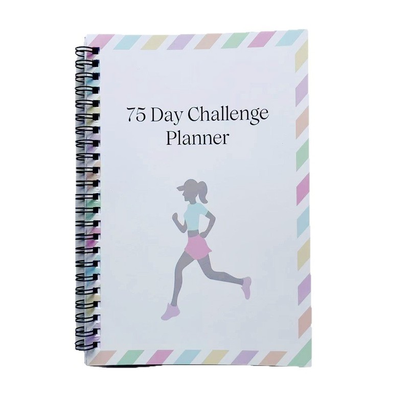 现货可贴标75-Day Challenge Planner75 天挑战计划本记事本|undefined