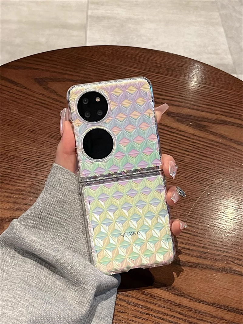 Transparent Diamond Pattern Phone Case For Huawei P50 Pocket_voghion.com