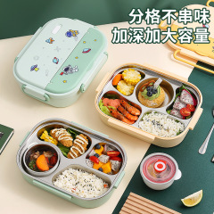 316 stainless steel insulated lunch box for primary school students, food-grade children's compartmented lunch box, men and women can customize it