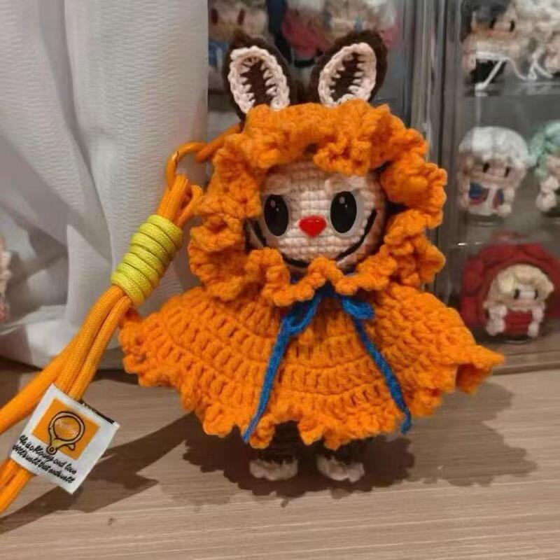 ラブブ人形ペンダントウール手編み diy 材料パッケージかぎ針編みギフトラブブ人形ベビー服フック|undefined