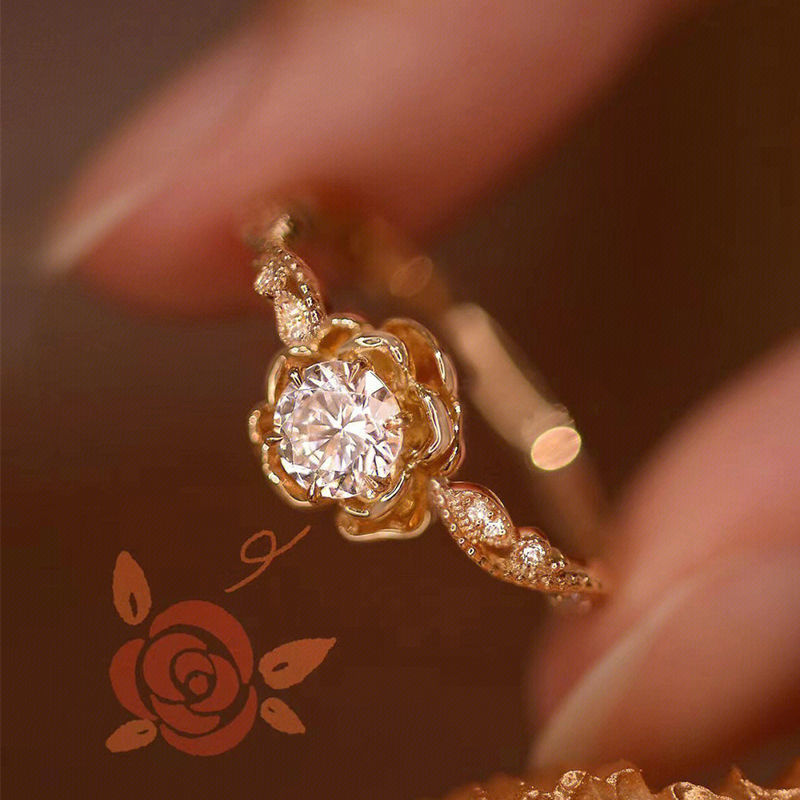 1 Piece Quantity Copper Inlay Flower Zircon Rings