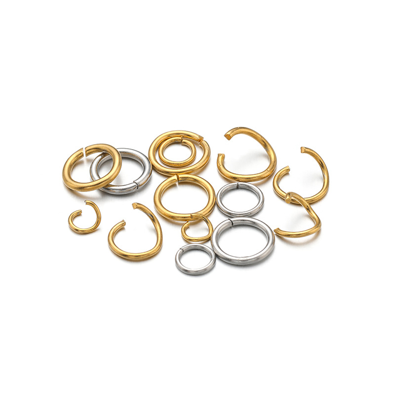 100 PCS/Package Diameter 6 Mm Diameter 7 Mm Diameter 8mm 304 Stainless Steel Geometric Polished Jump Ring Jewelry Accessories display picture 2