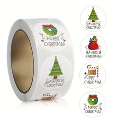 500 ピース/ロールメリークリスマスステッカーホリデーステッカーパーティー封筒文具カードラベルギフトシールステッカー
