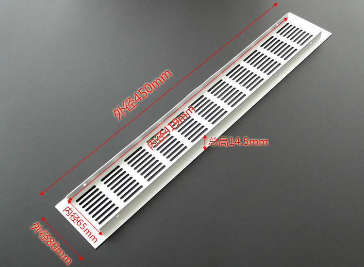 Fábrica al por mayor de aleación de aluminio red de ventilación rectangular armario ventilación de ventilación de ventilación de ventilación multipropósito