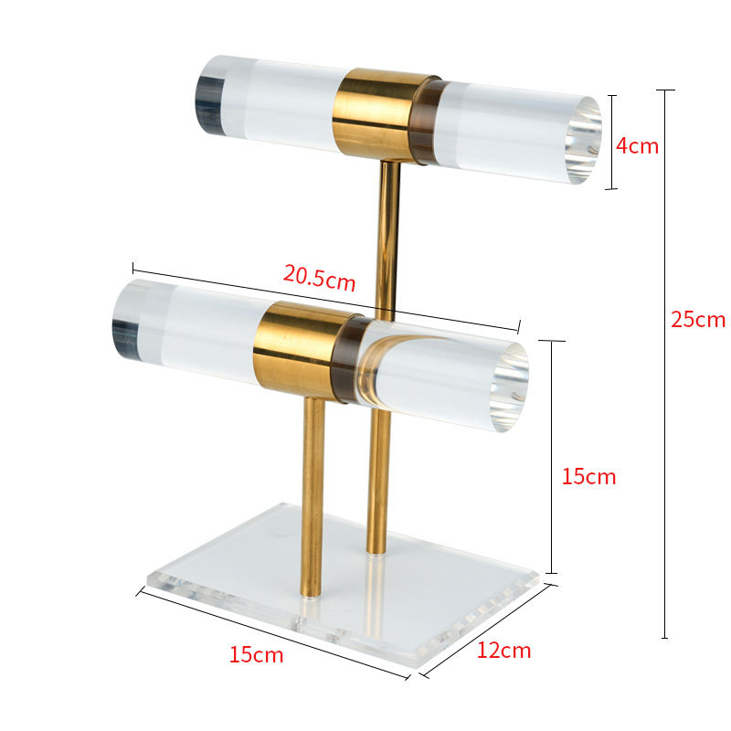 2겹으로 구성된 미러 티타늄 팔찌 스탠드