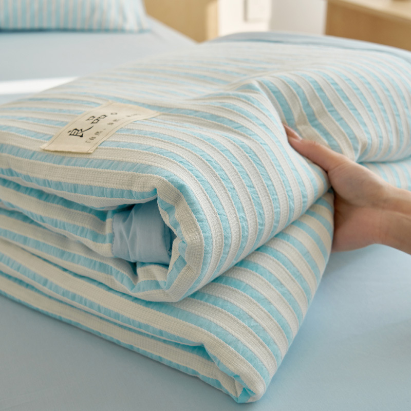 Edredón fresco de verano de algodón Edredón de aire acondicionado lavable a máquina individual dormitorio de estudiantes edredón fino de verano edredón de verano de algodón puro