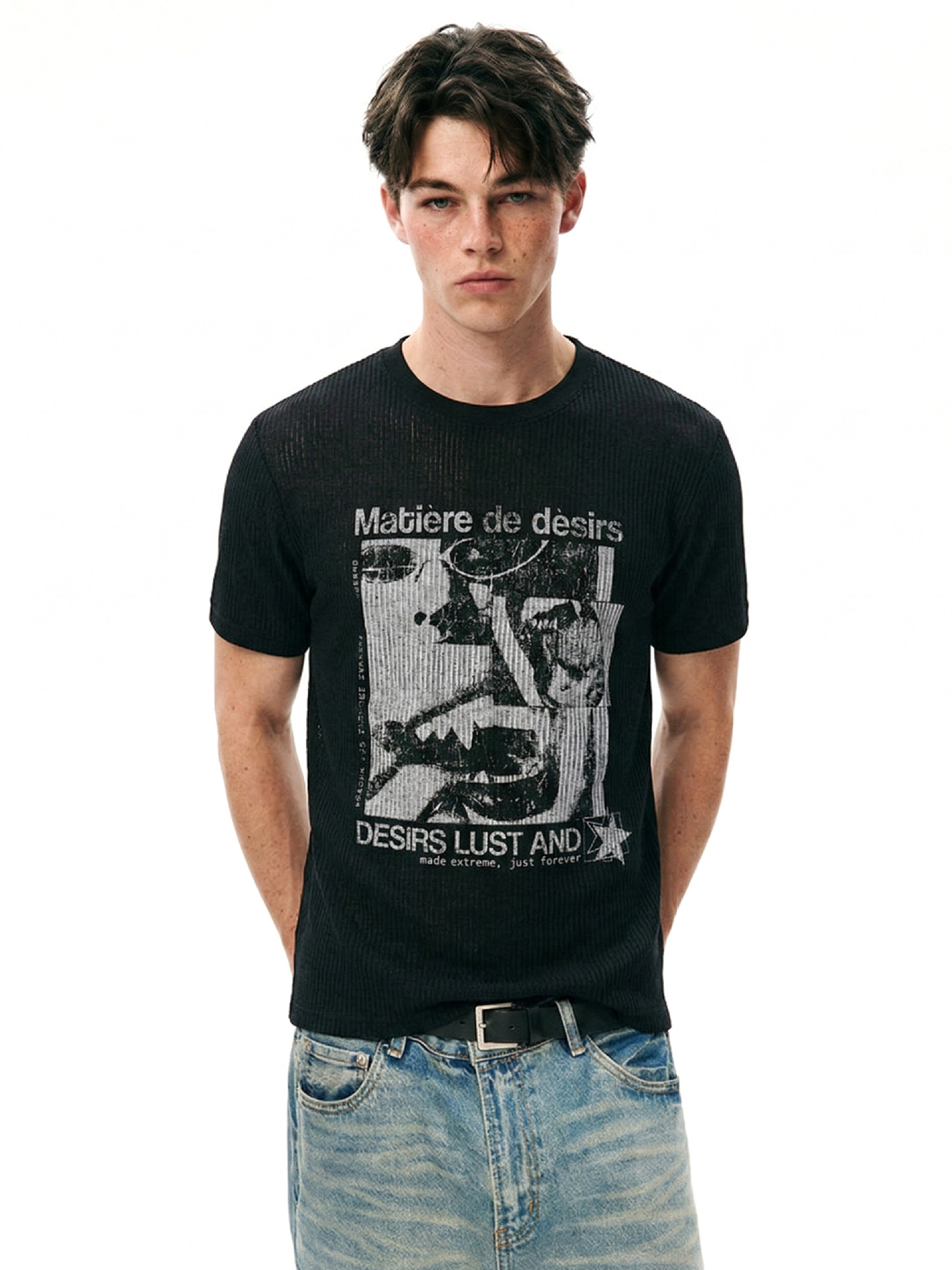 Retro summer knitted short sleeve T-shirt