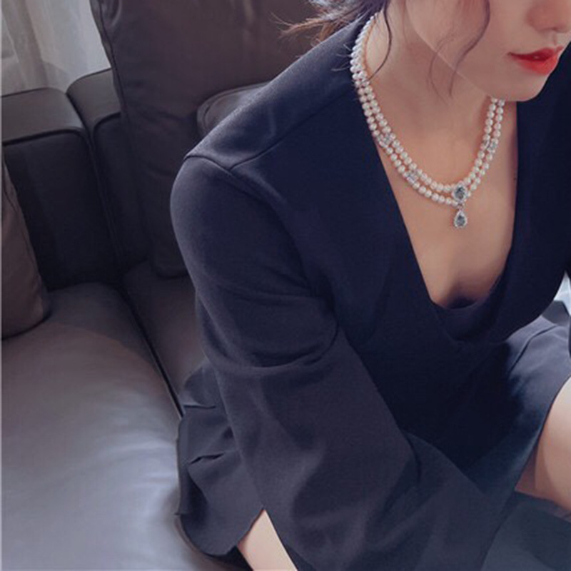 珍珠锁骨链