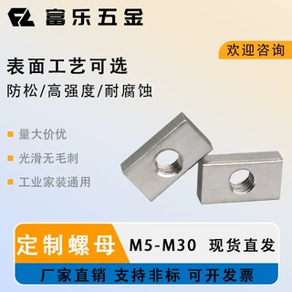 钢制定制M5矩形方形螺母，用于铝型材