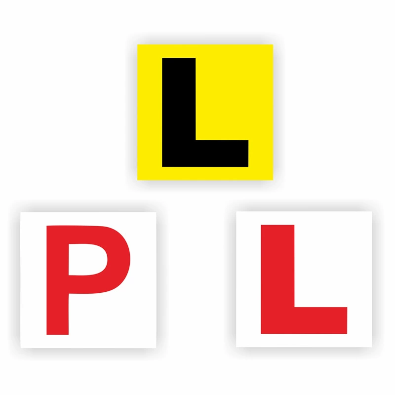 Трансграничные L автомобильные наклейки Зеленый P светоотражающее предупреждение Британские новички стажировка автомобильные наклейки водонепроницаемый солнцезащитный крем для начинающих L логотип