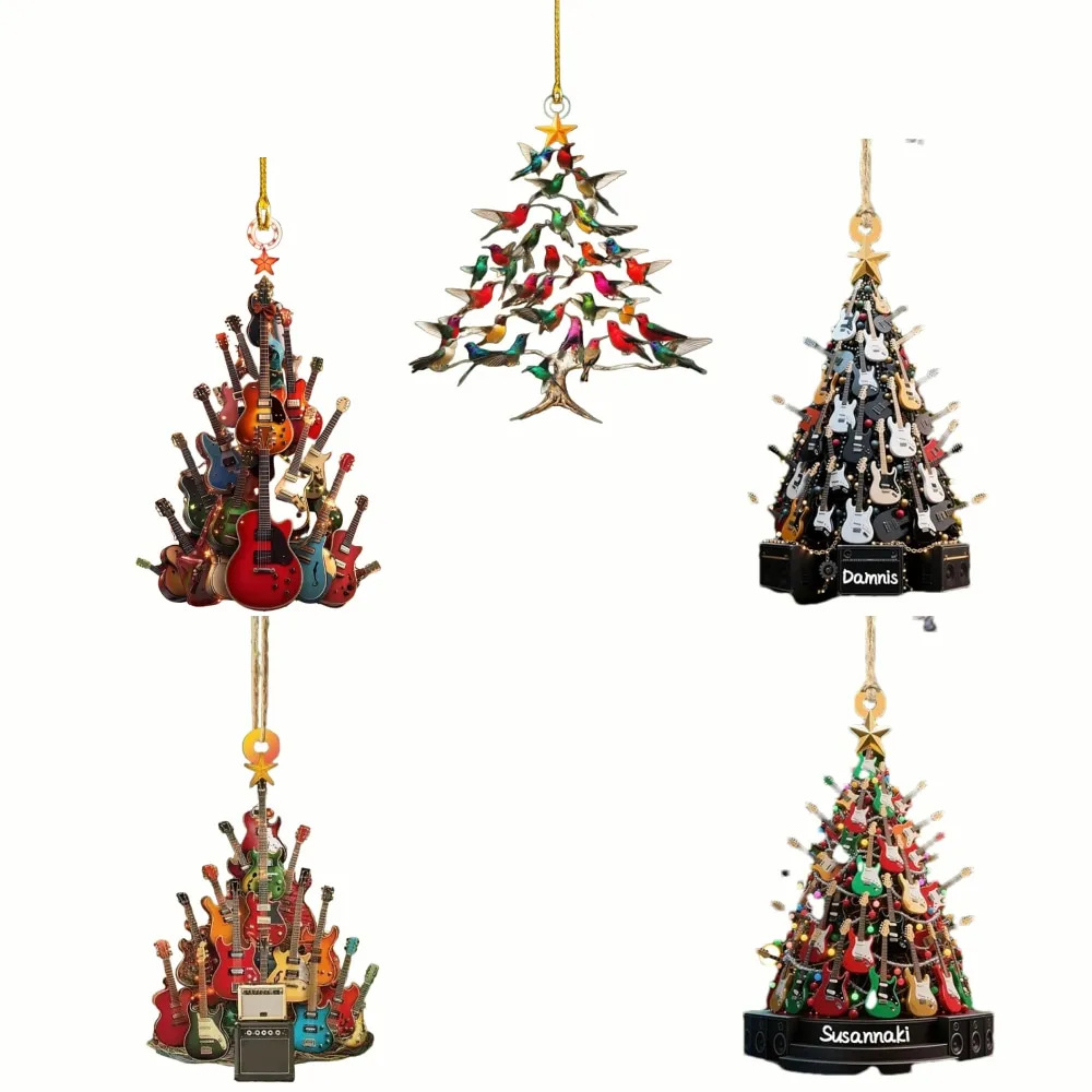 Nuevos productos transfronterizos de acrílico plano de simulación de pájaros colgante de decoración de Navidad árbol de Navidad colgante de decoración para el hogar image 21