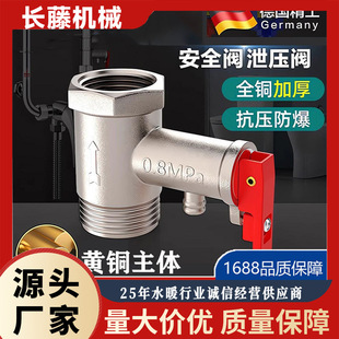 Electric Water Heater Safety Valve All Brass Midea Haier Smith 46-Point Small Kitchen Treasure Pressure Relief Check Valve