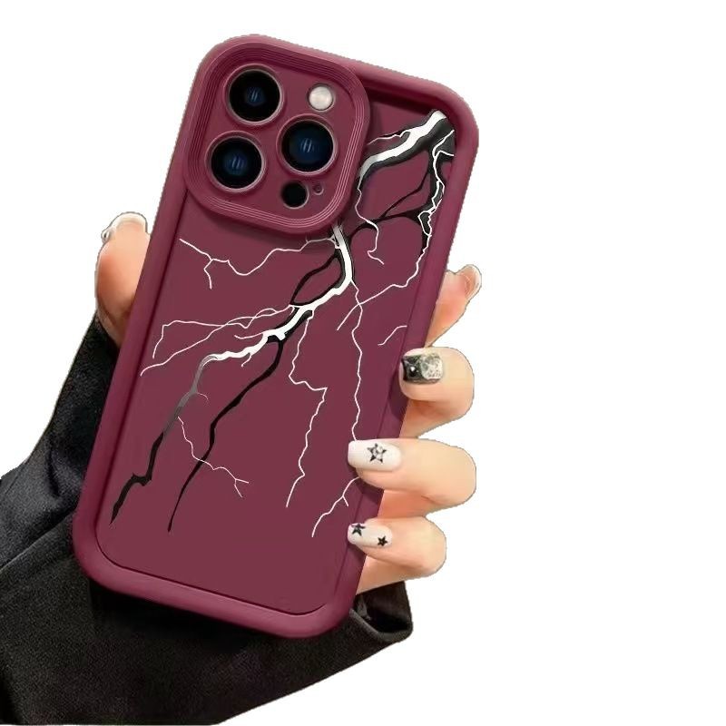 Creativo relámpago en blanco y negro para iphone16pro funda para teléfono móvil Apple 15/14/13promax nuevo 12x11