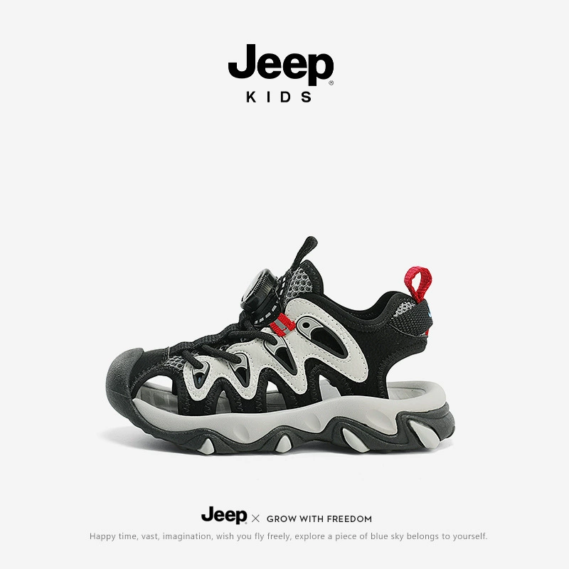 Jeep мальчик Баотоу сандалии летние 2024 новые полые спортивные туфли детская обувь