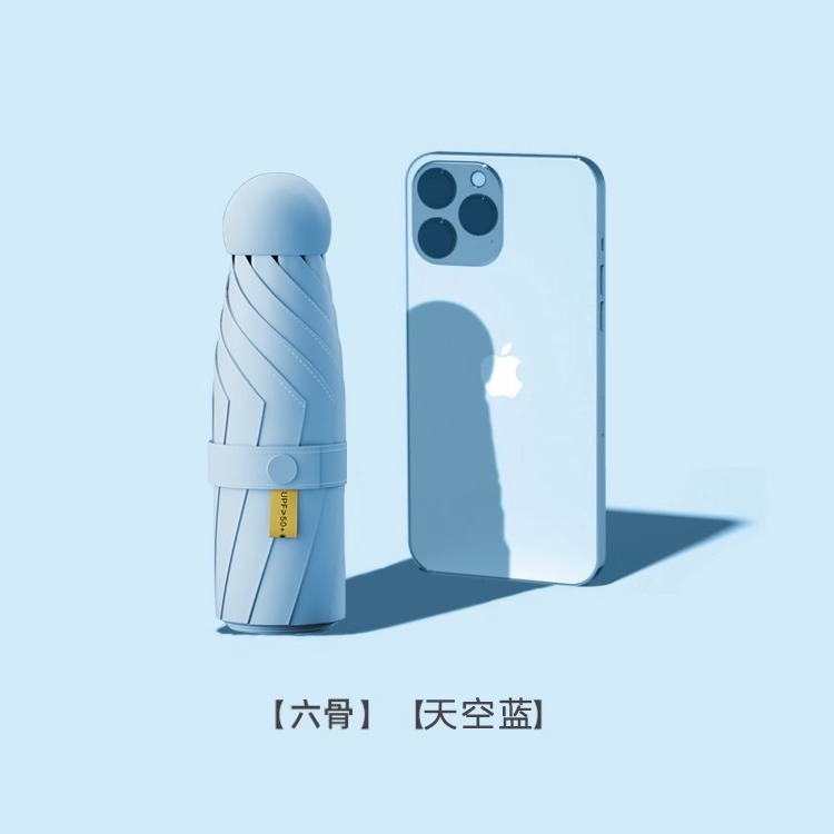 50% de descuento en mini cápsula portátil paraguas solar protección UV paraguas solar regalo publicidad paraguas lote