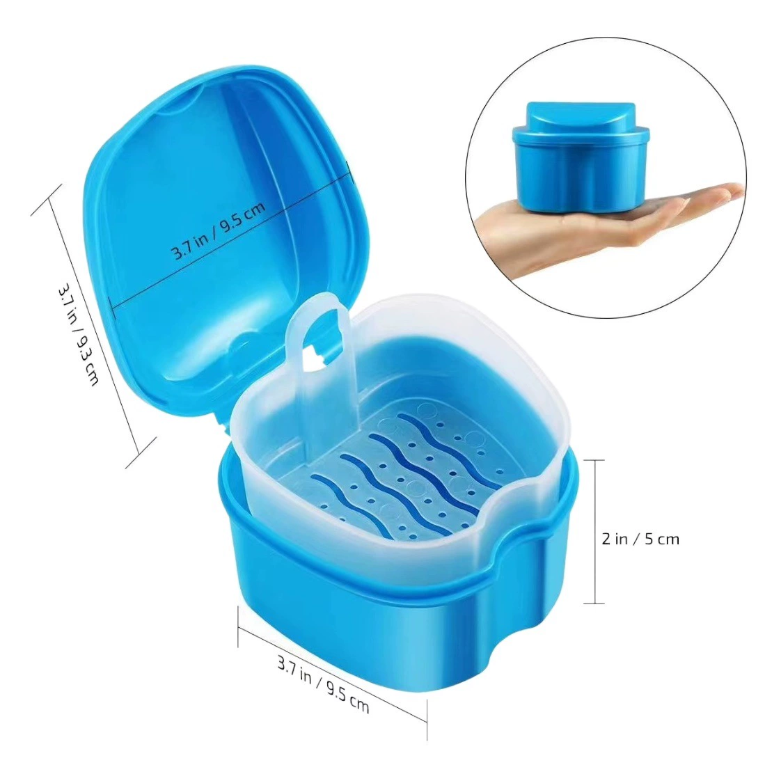 Ящик для чистки держателя кронштейна для зубных протезов Apple Коробка для чистки протезов прибора с ящиком для хранения экрана фильтра