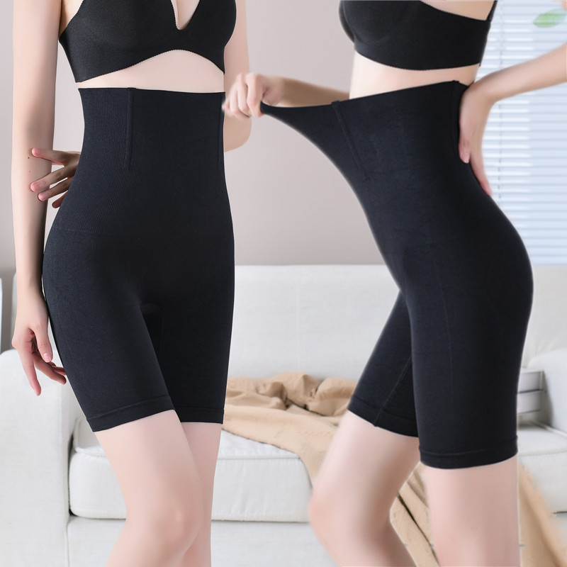 Yüksək belli tuman şortu — qarın dəstəyi, ölçülər XS–5XL