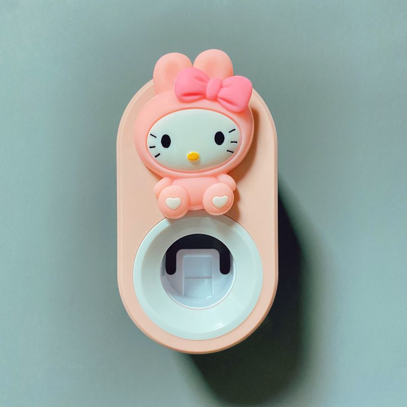 Automático de pasta de dientes exprimidor de dibujos animados de los niños lindo Punch-libre almacenamiento rack clip de pasta de dientes exprimidor diario diverso suministro