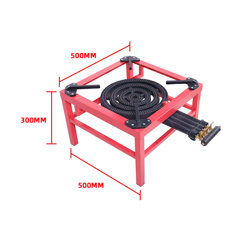 Fuente portátil al aire libre suministrado directamente por el fabricante con soporte estufas de hierro fundido de alta potencia estufas de gas de cuatro anillos