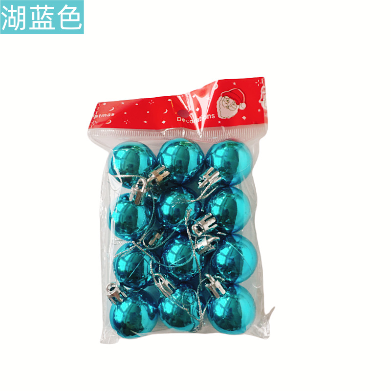 3cm galvanoplastia brillante BOLA DE Navidad 12 traje árbol de Navidad decoraciones Escuela Centro Comercial vacaciones atmósfera Decoración