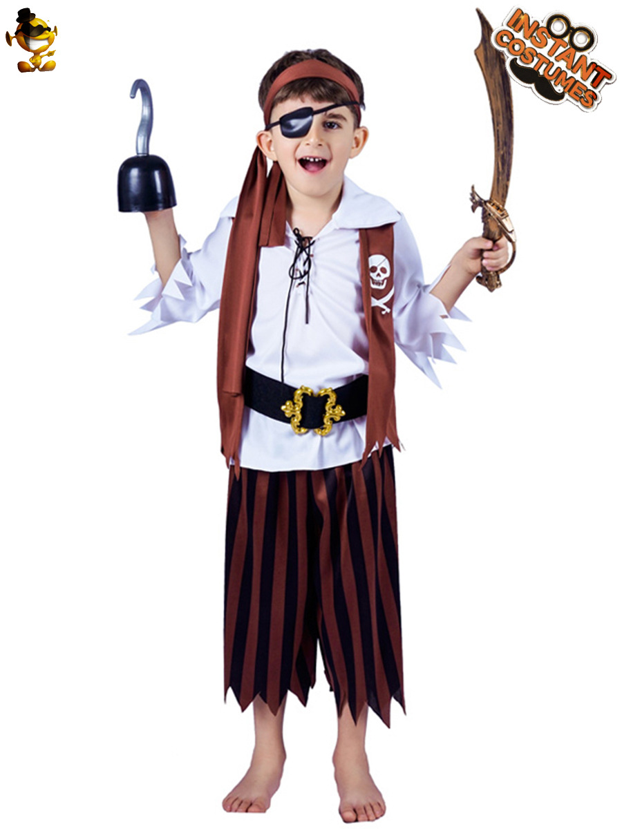 Niños pirata Cosplay traje de Halloween niño pirata Cosplay traje de pirata de los niños