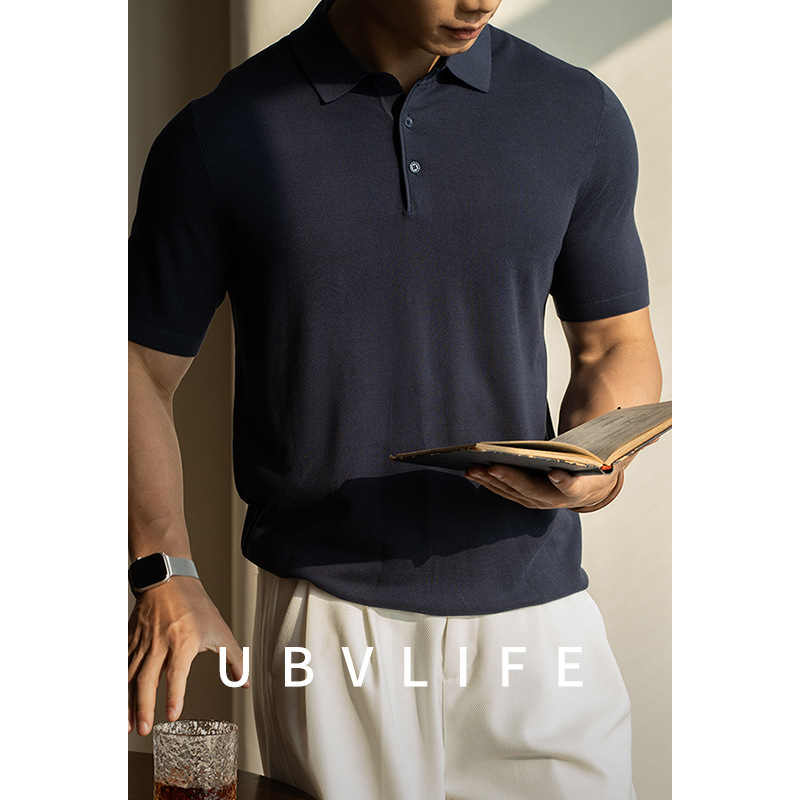 Lyocell Silk Lapel Short-Sleeved Polo Shirt for Men 2026 Autum New Style Pique Knitted Breathable T-Shirt Top Lyocell Silk Lapel Short-Sleeved Polo Shirt for Men 2026 Autum New Style Pique Knitted Breathable T-Shirt Top