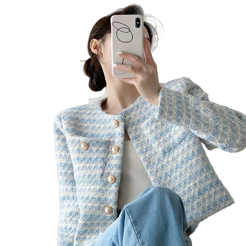 Осенняя куртка из жемчуга, стиль Chanel, французский стиль, по фигуре