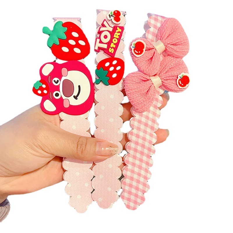 3 Pack Children's Bangs Stickers Broken Hair Stickers Cute Velcro Hairband Girls Hairband Hair Accessories Headband Girls Hairpin