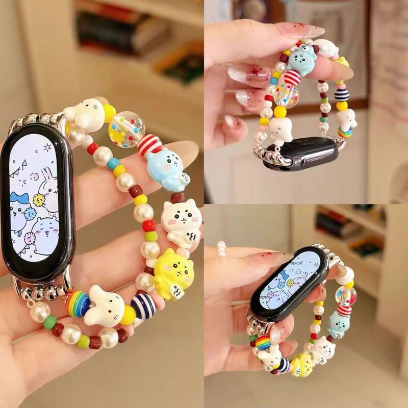 Xiao Ba Usagi beaded strap is suitable for Xiaomi Mi Band 10/9/8 Pro and Redmi watches Xiao Ba Usagi beaded strap is suitable for Xiaomi Mi Band 10/9/8 Pro and Redmi watches