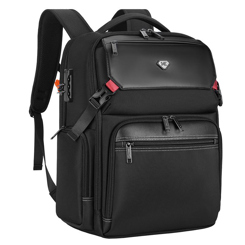 Large Capacity Anti-Theft Men's Backpack With Comfortable Air Cushion Straps, USB Charging Port, Water-Resistant For Business And Travel_voghion.com