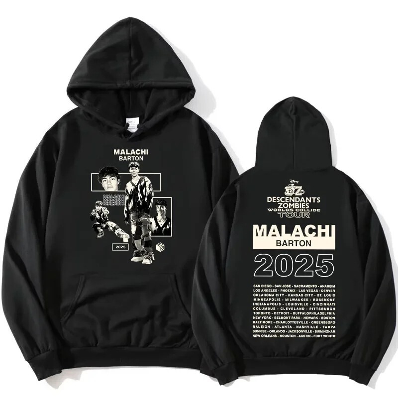[Cross-Border European Code] Zombie World Collision Tour 2025 Hoodie Malaki Baton Actor Sports Sweatshirt