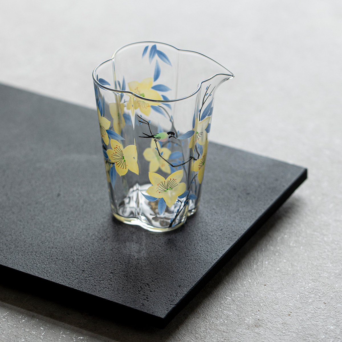 中式耐高温玻璃公道杯高端分茶器茶海匀杯功夫茶具鸟嘴新型公杯