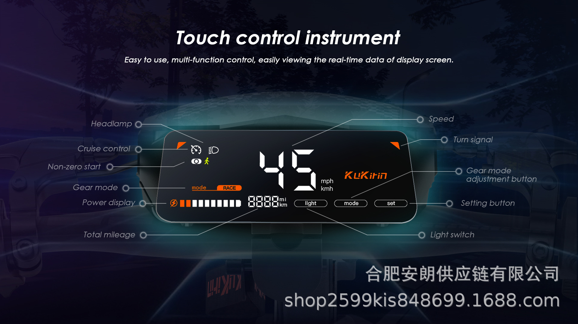 Kukirin Cool Kirin Electric Scooter G2 Adult Foldable Portable Commuter Scooter High-Power Off-Road Electric Vehicle