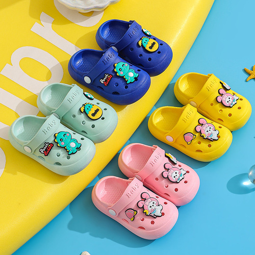 Summer Slippers for Girls and Boys Non-Slip Baotou Soft Bottom Baby Children's Crocs Baby Sandal Slippers Wholesale
